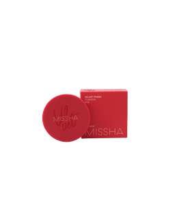 کوشن مخملی میشا مدل Velvet Finish - کاور یکدست و طبیعی، بافت سبک و ماندگاری بالا برای پوستی بیعیب و درخشان
